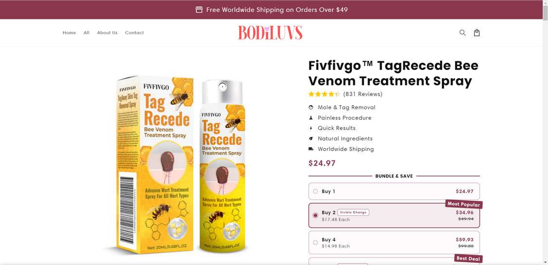 Don't Buy Tag Recede Bee Venom Spray - It's A Scam Exposed