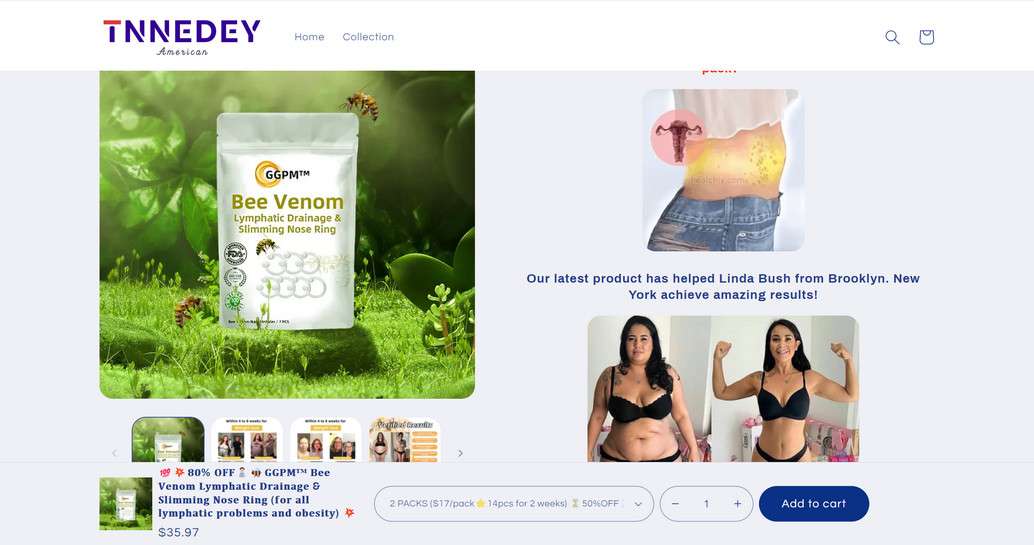 GGPM Bee Venom Lymphatic Drainage and Slimming Nose Ring scam