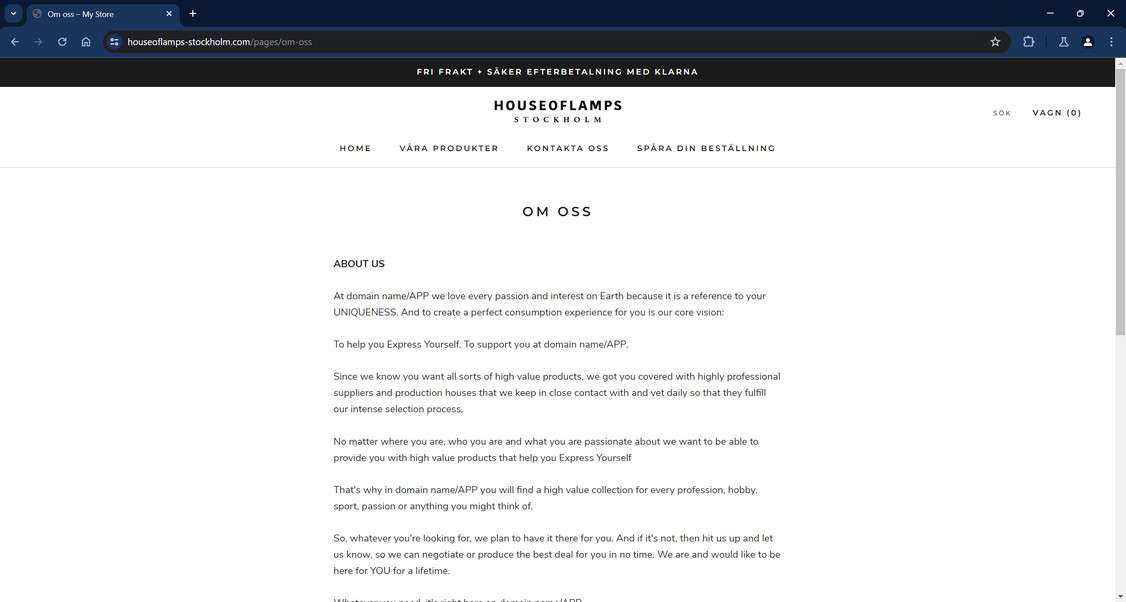 Houseoflamps-stockholm.com scam