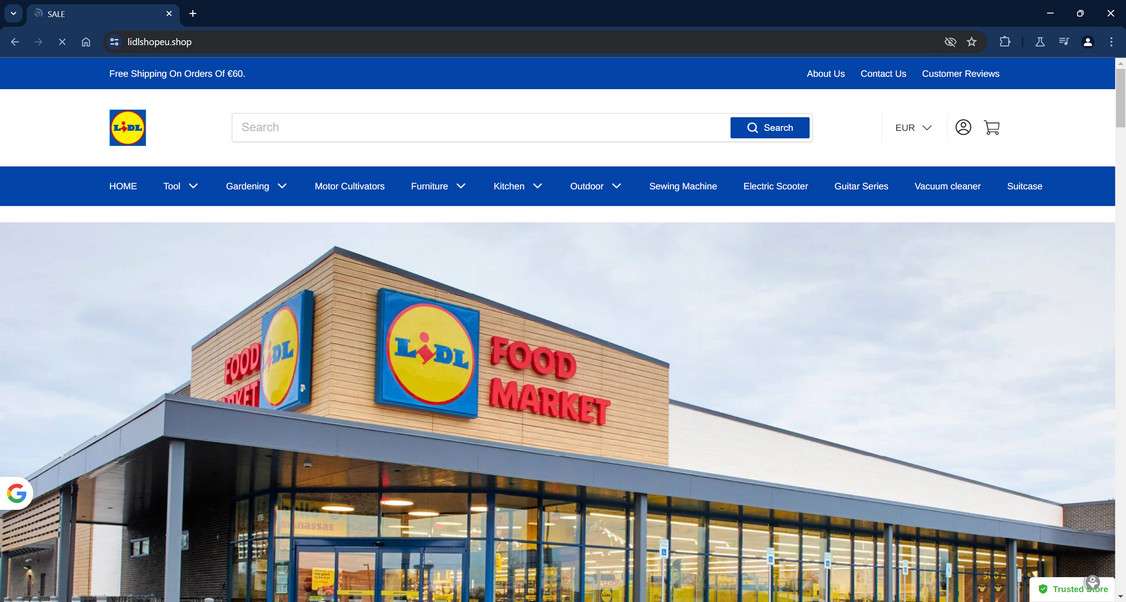 LidlShopEu.shop Scam Store: A Fake LIDL Website 1 Lidlshopeu.shop scam