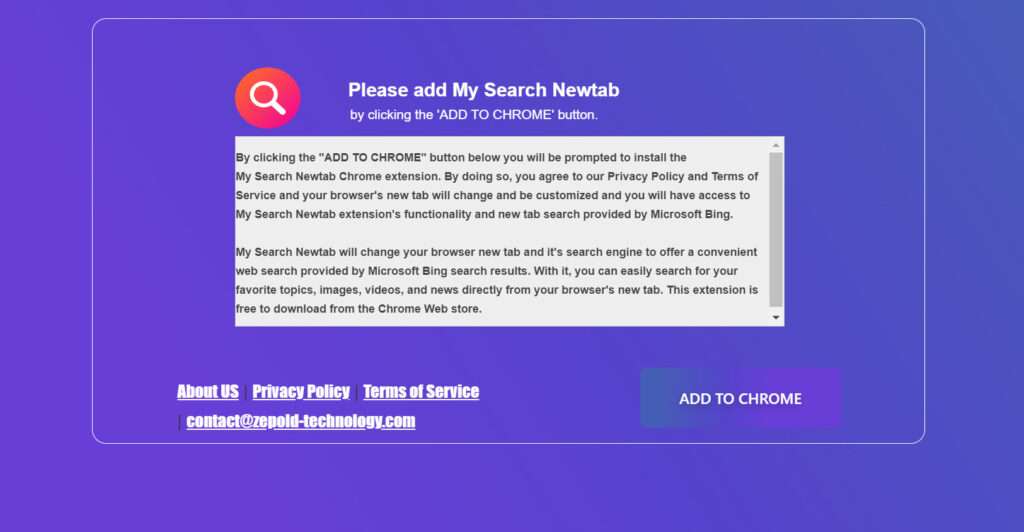 My search newtab.com redirect