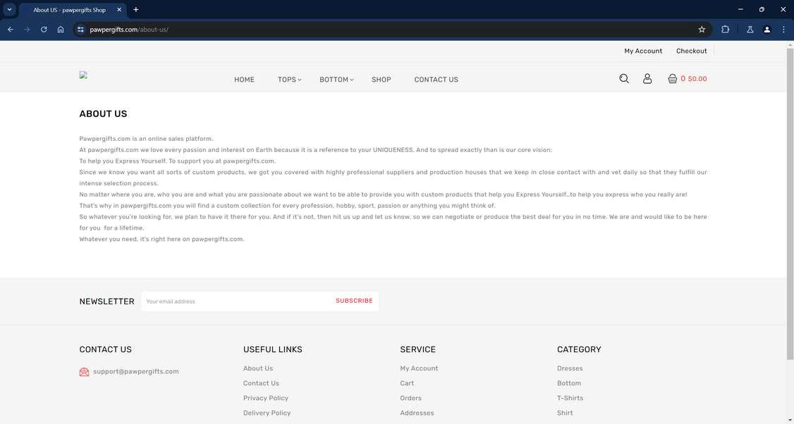 Pawpergifts.com scam