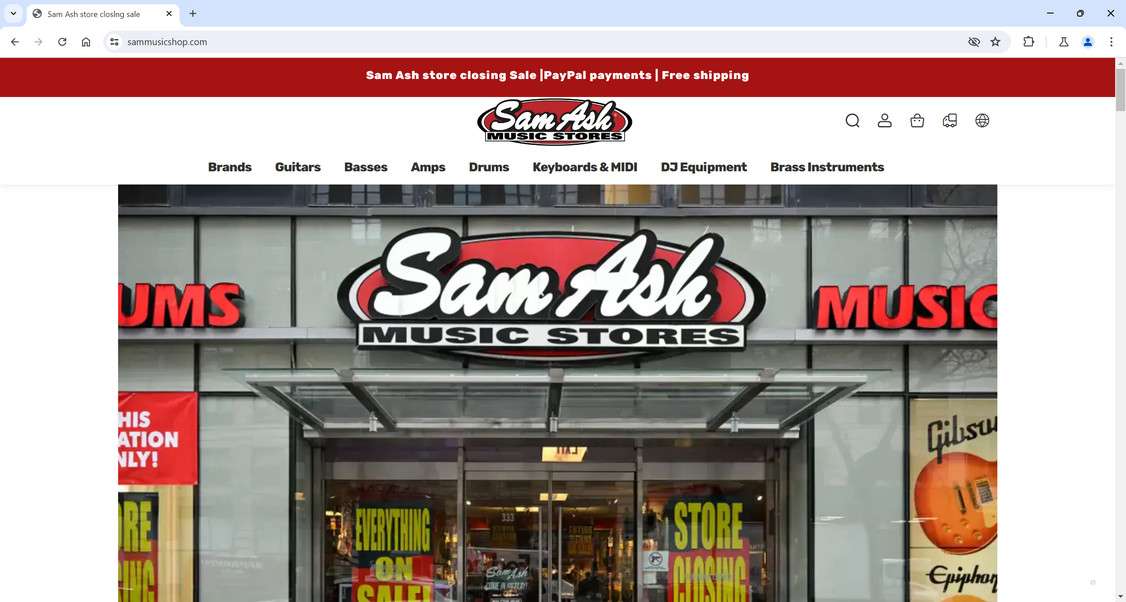 Sammusicshop.com scam