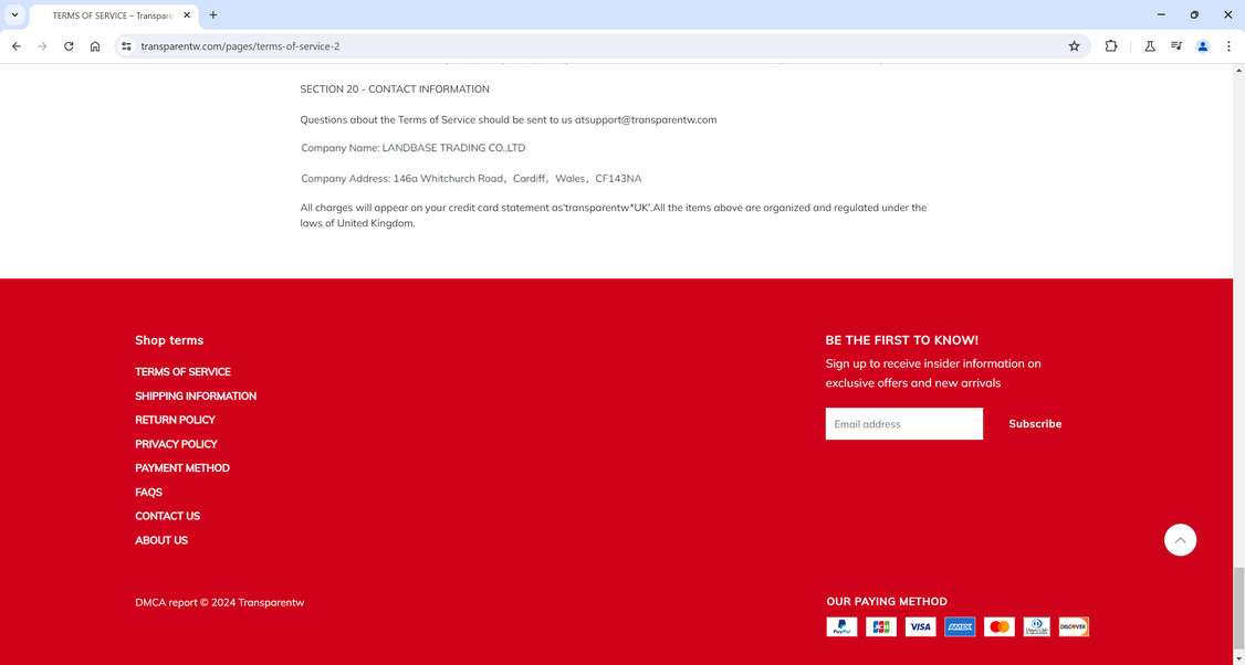 Transparentw.com scam