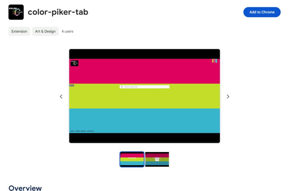 color piker tab