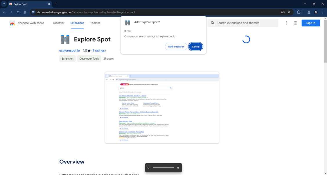 explorespot.io redirect virus