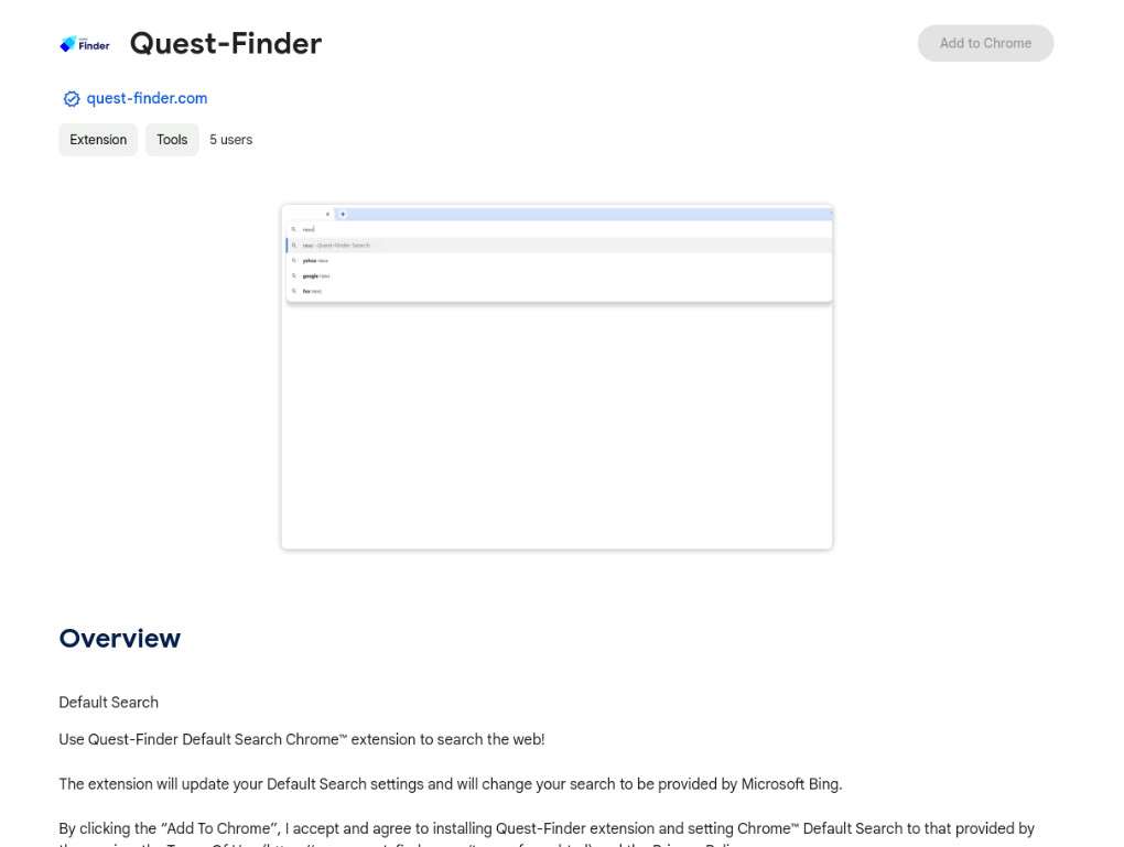 quest finder.com redirect