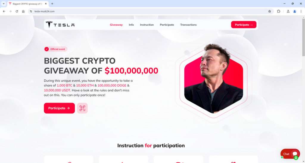 ALL Elon Musk BTC / ETH Giveaways Are FAKE - The Same Trick, New Sites 2 tesla musk24.com scam 1