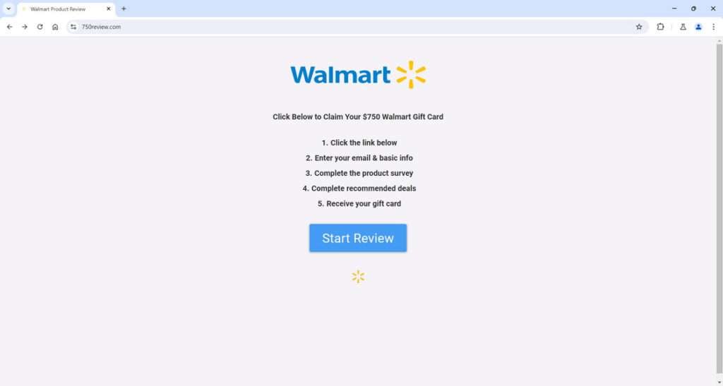 750 Walmart Gift Card scam