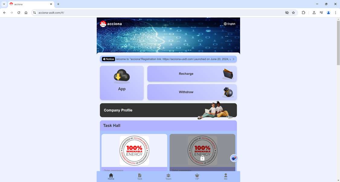 Acciona-usdt.com scam
