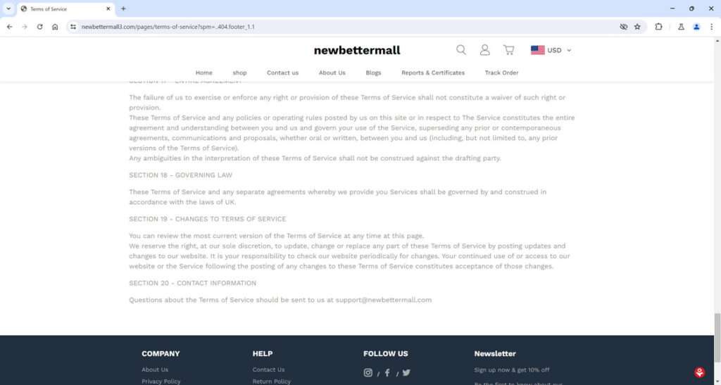 Newbettermall3.com scam 11