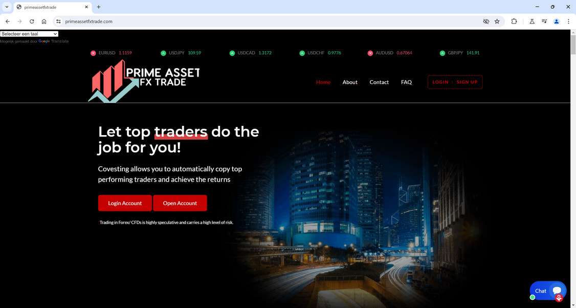 Primeassetfxtrade.com scam