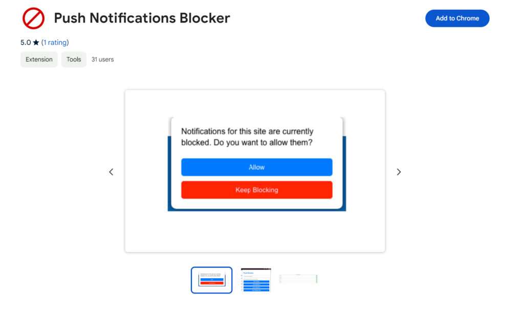 Push Notifications Blocker adware