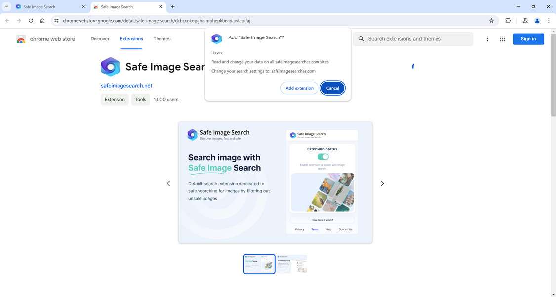 Safe Image Search