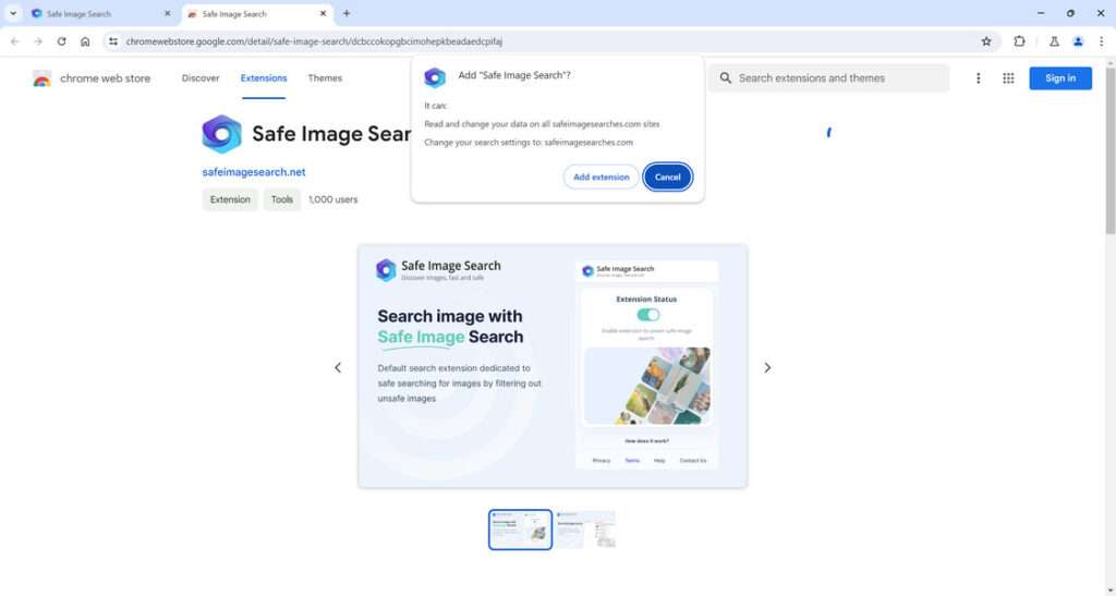 Safe Image Search