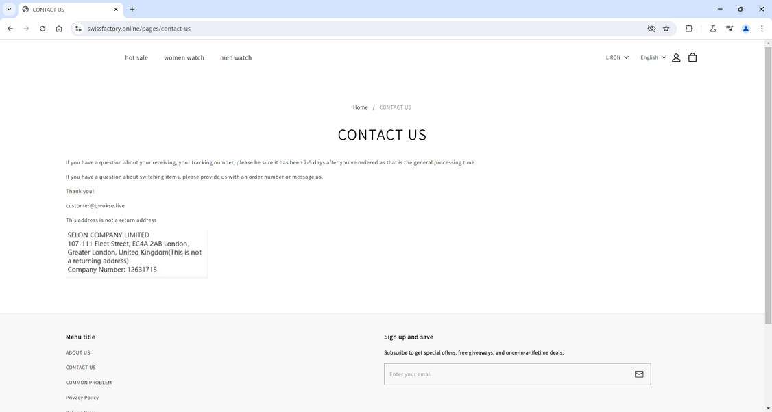 Swissfactory.online scam