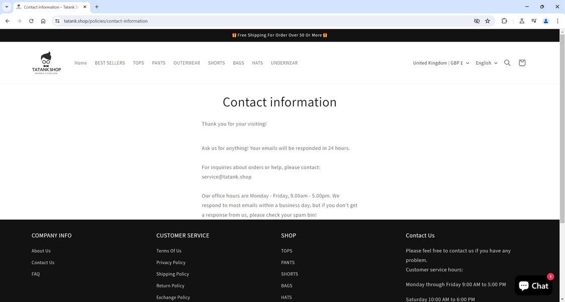 Tatank.Shop Review: Legit Store or Scam? Our Findings 1 Tatank.Shop scam