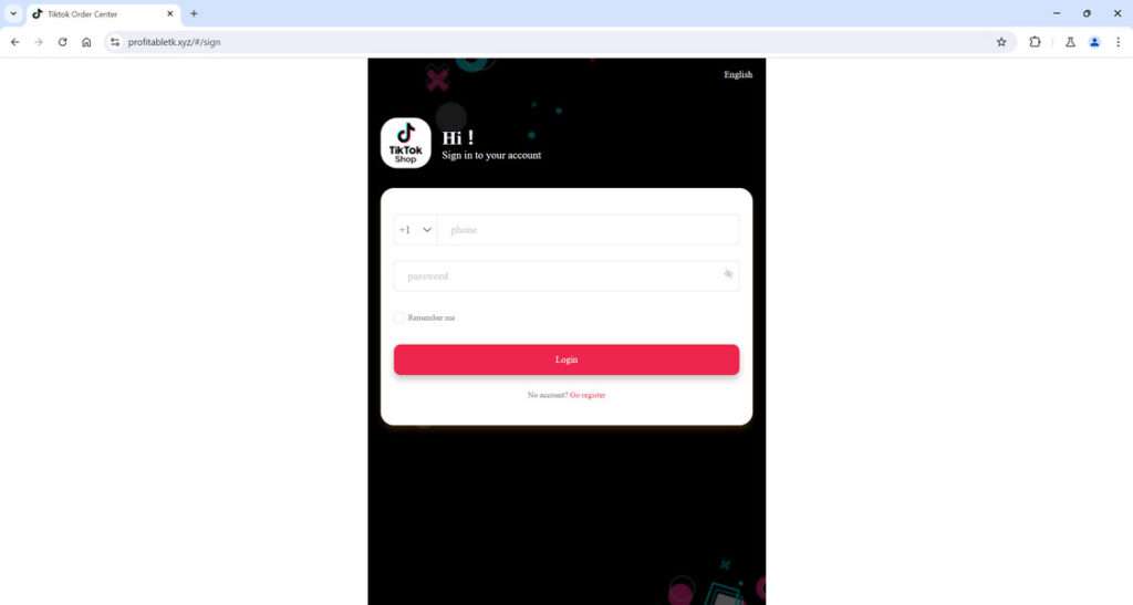 TikTok Order Center Tasks Scam