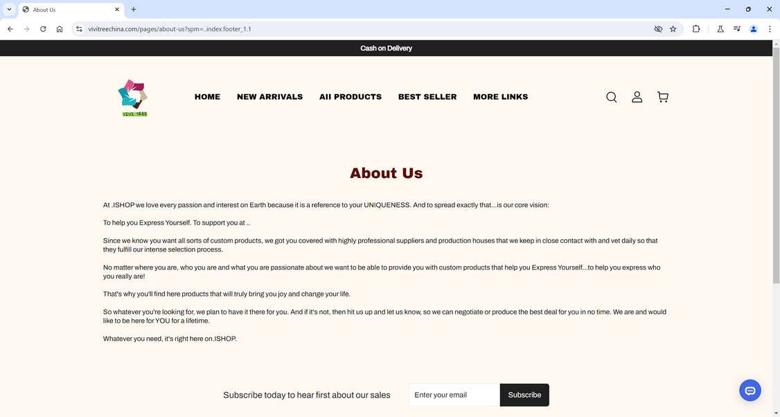 Vivitreechina.com Store Is 100% Scam - Don't Shop Here 1 Vivitreechina.com scam