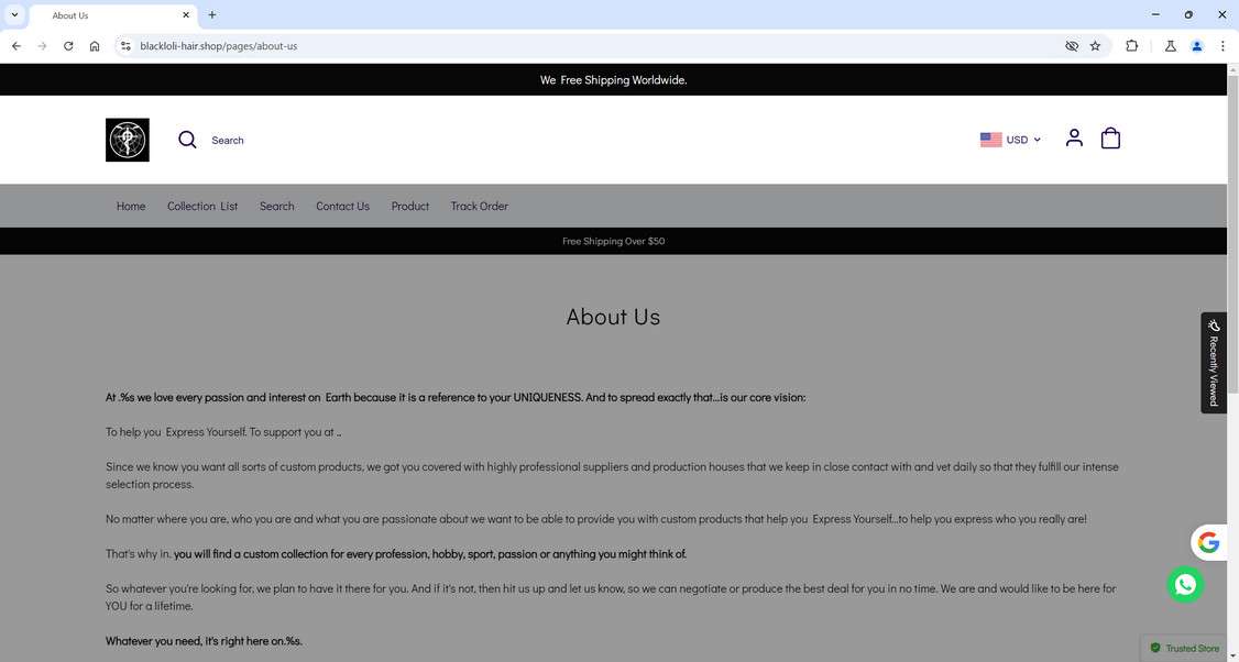 Blackloli-hair.shop scam