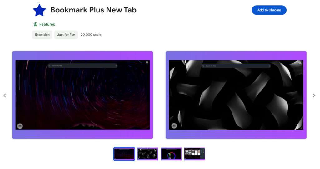 Bookmark Plus New Tab 2