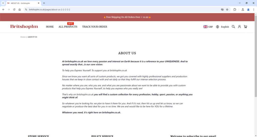 Britshoplm.co .uk scam