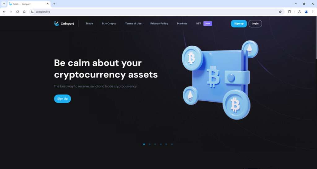 Coinport.live scam 1