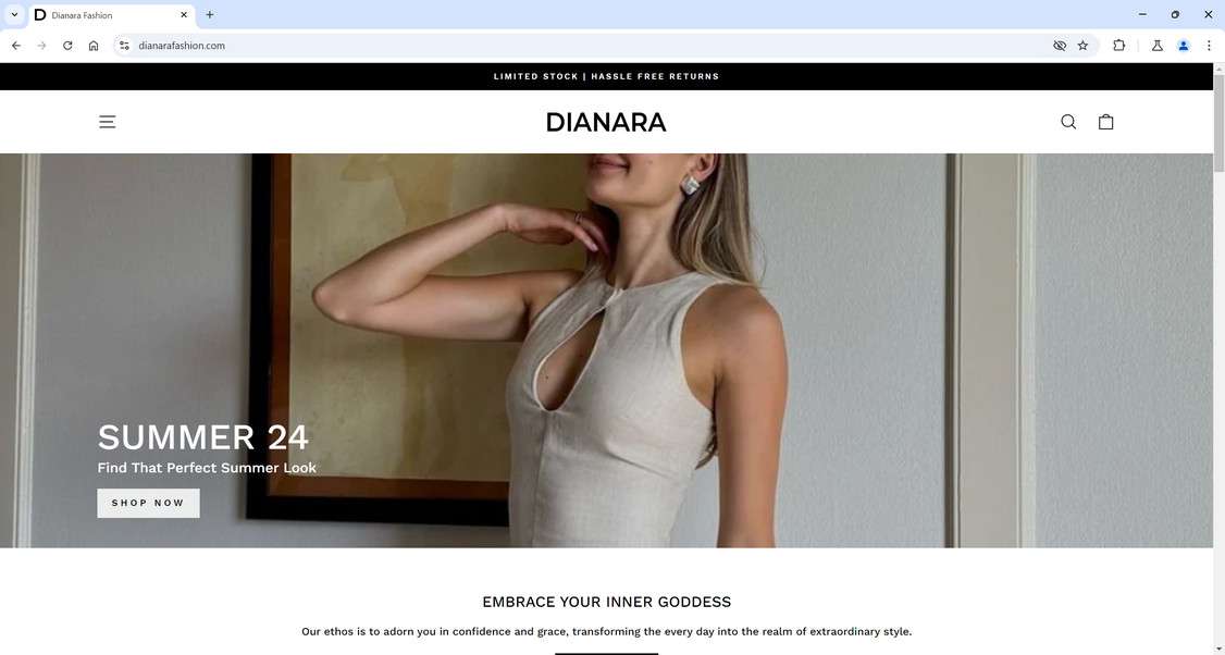 Dianarafashion.com scam