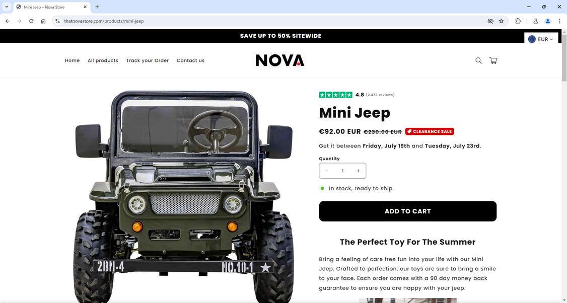 Nova Mini Jeep Scam