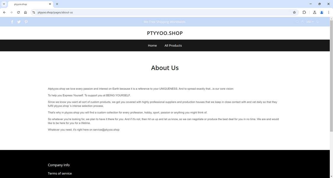 Ptyyoo.shop scam