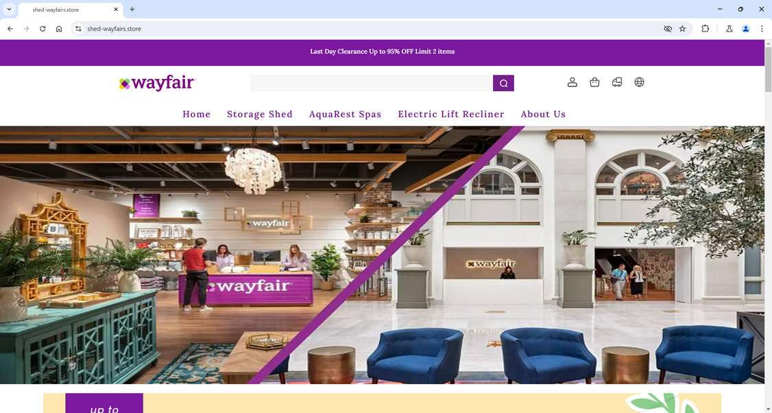 Shed-wayfairs.store Scam Store: A Fake Wayfair Website