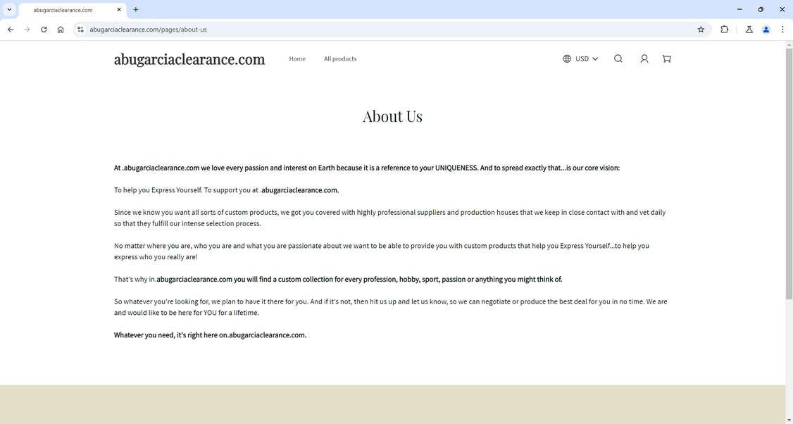 Abugarciaclearance.com scam