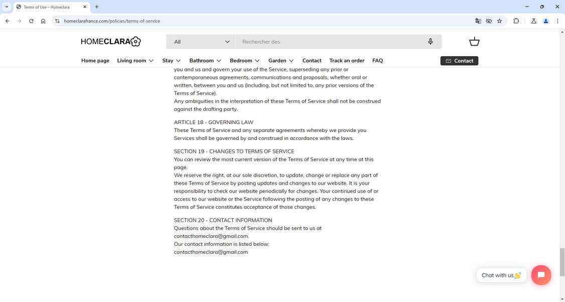 Homeclarafrance.com Review: Legit Store or Scam? Our Findings 1 Homeclarafrance.com scam