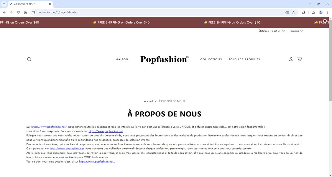 Popfashion.net scam