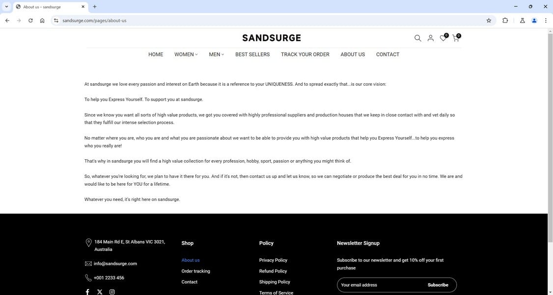 Sandsurge.com scam