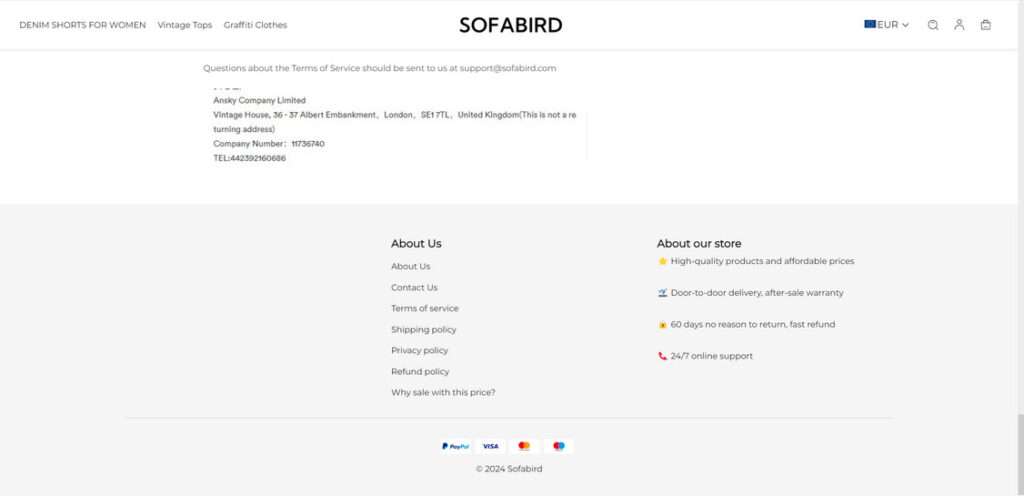 Sofabird.com Scam