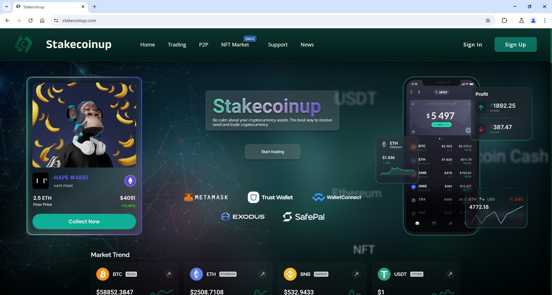 Stakecoinup scam