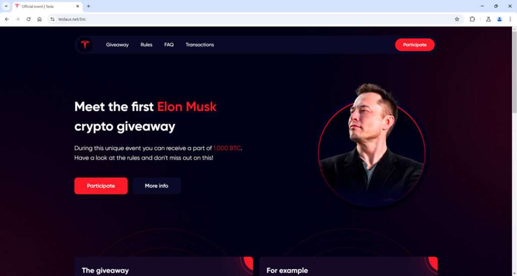 Teslaus.net scam