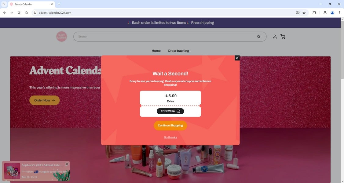 Advent-calendar2024.com scam