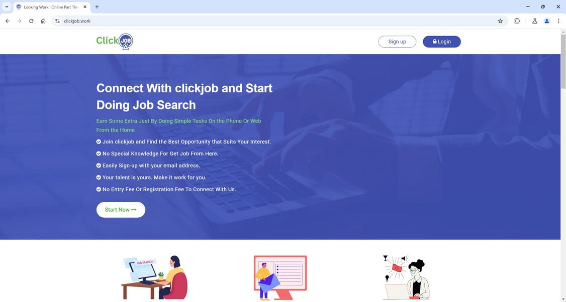 Clickjob.work scam