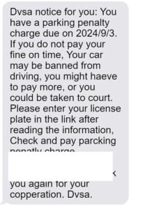 Don't Get Fooled By The DVSA Parking Fine Scam Text! Read This