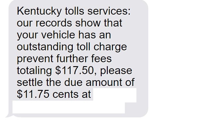 Toll scam kentucky