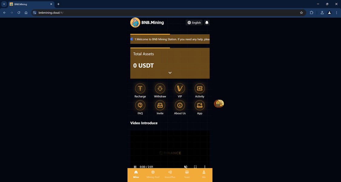 BNBmining.cloud scam
