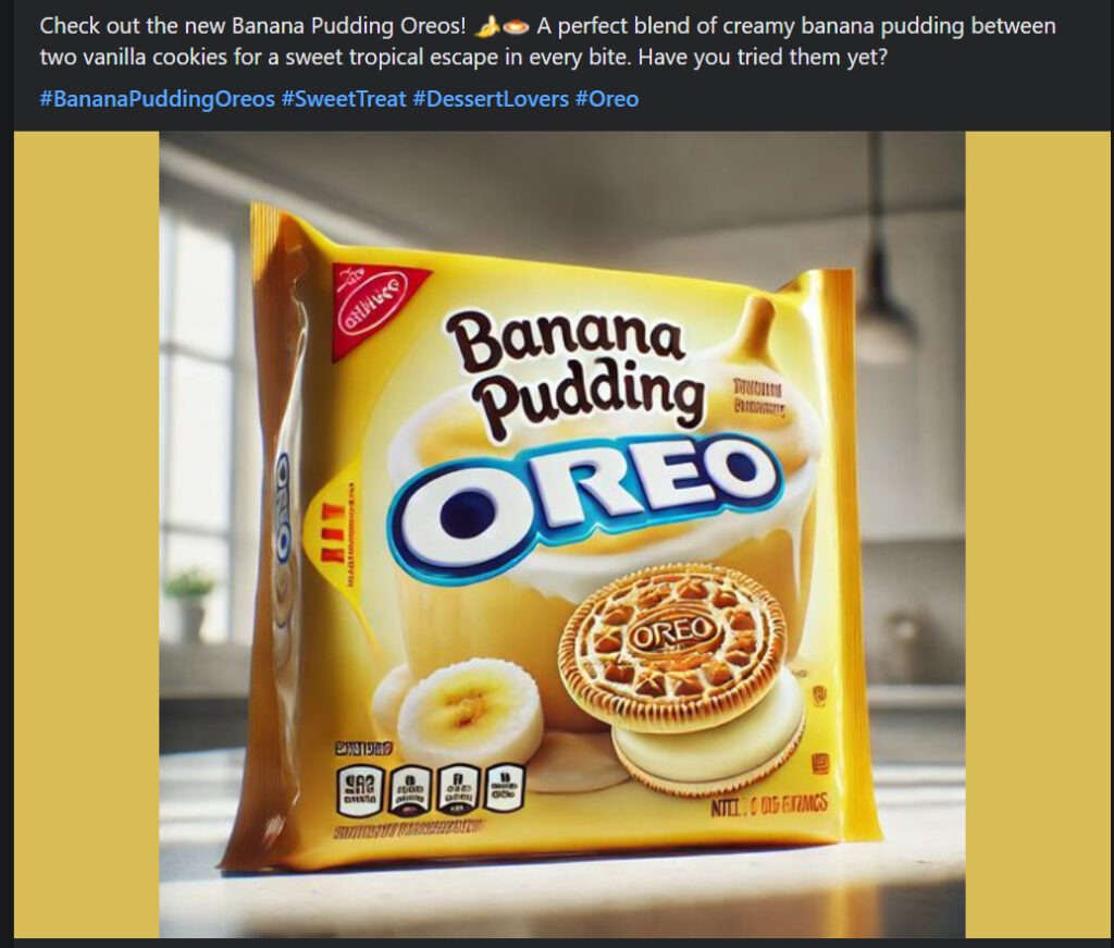 Banana Pudding Oreos scam