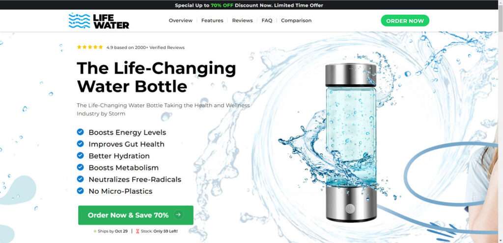 Life Water Hydrogen Bottle