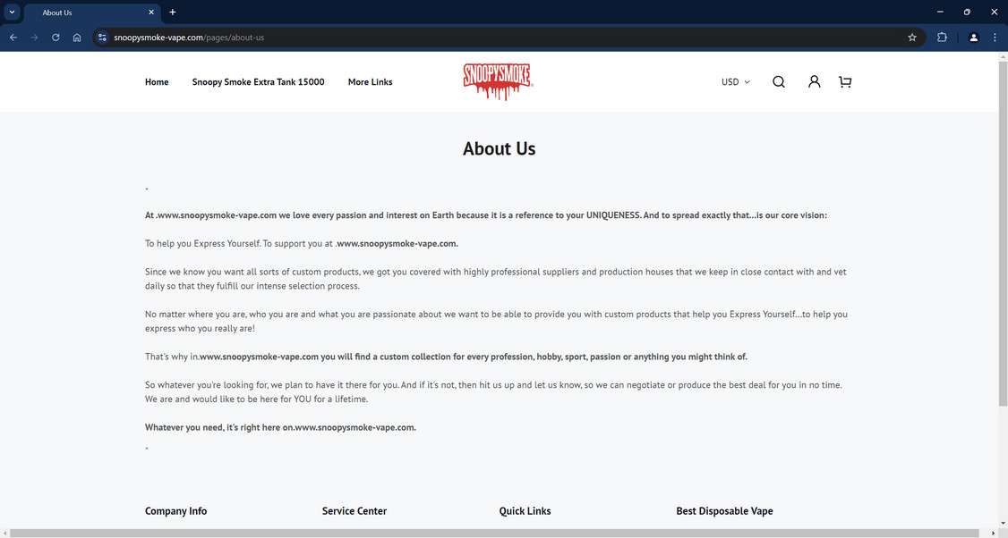 Snoopysmoke-vape.com scam