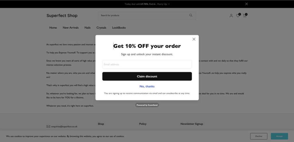 Superfect.co .uk scam