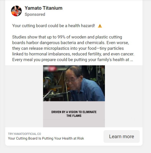 Yamato Titanium Cutting Board scam