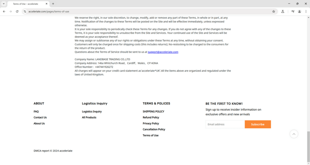 Acceleriate.com scam 1