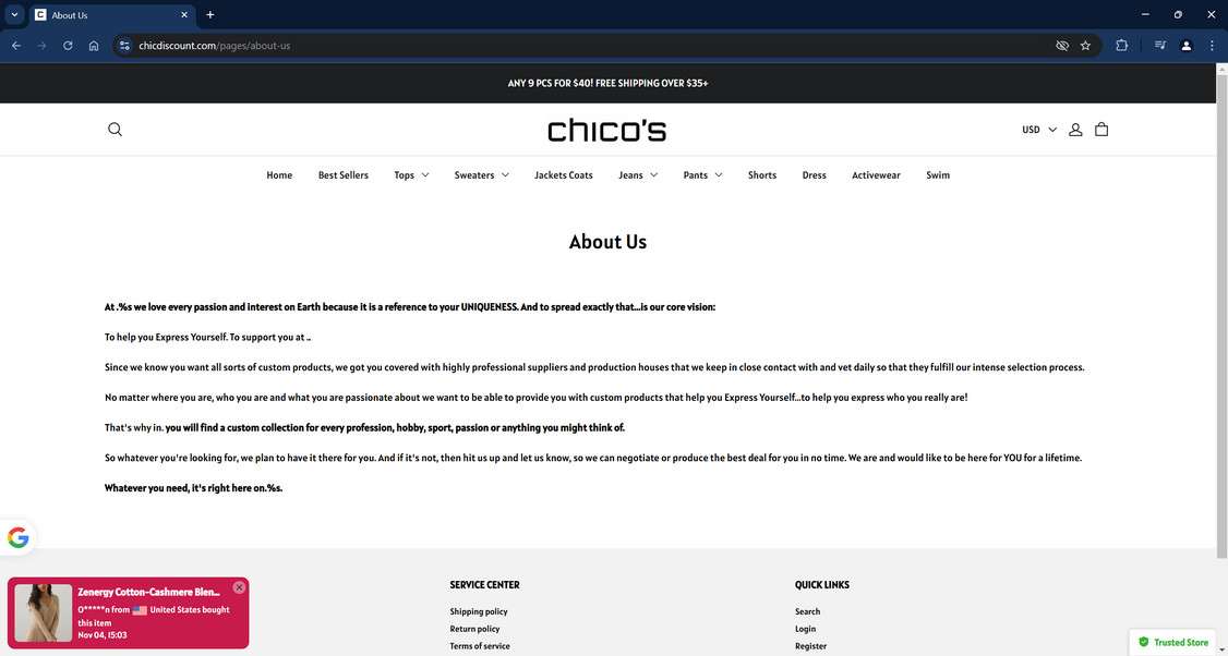 Chicdiscount.com scam